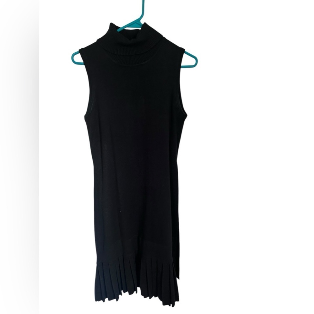 Calvin Klein Women's Black Sleeveless Sweater Dress Turtleneck Size Small
